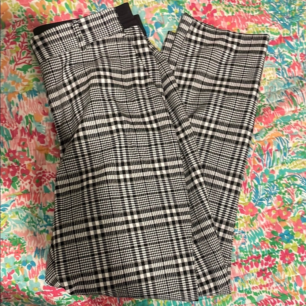 H&M Black and White Checkered Pants